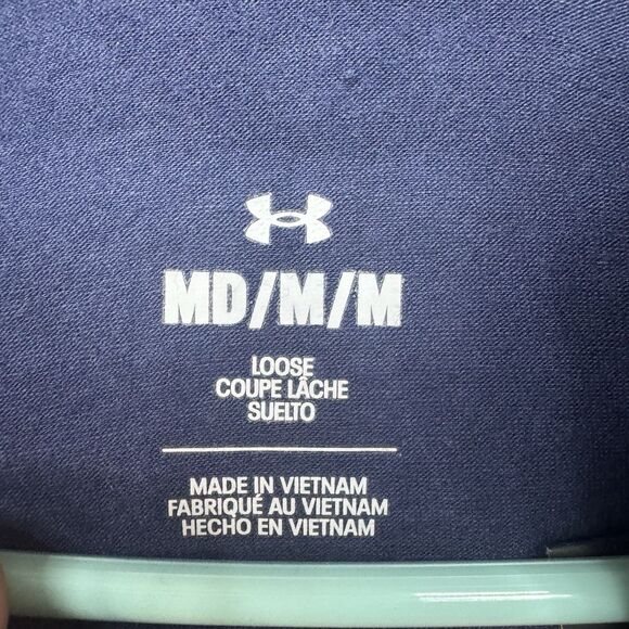 Under Armour 1/4 Zip Fleece Shirt Men's Medium Blue Lightweight Pullover New - Picture 8 of 16